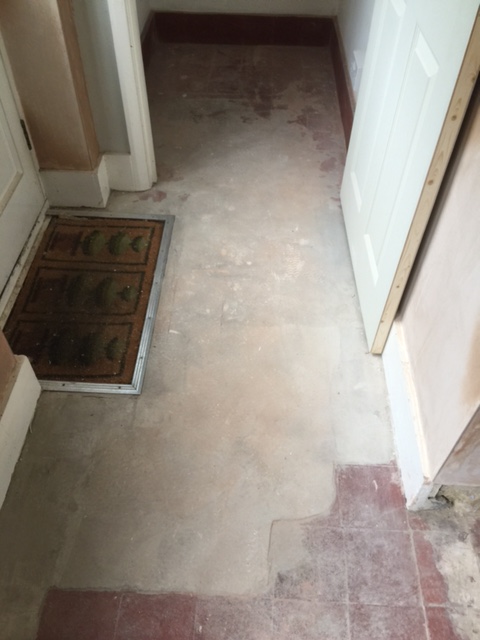 Quarry Tiled Floor Before Renovation Coulsdon