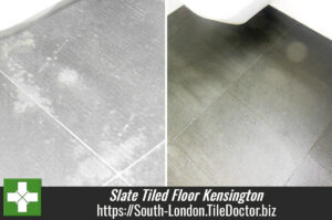 Removing Limescale from a Slate Tiled Floor in Kensington