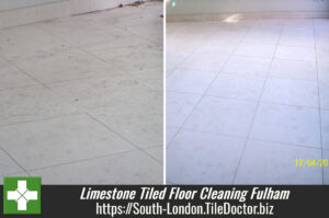 Limestone Tiled Floor Cleaning in Fulham