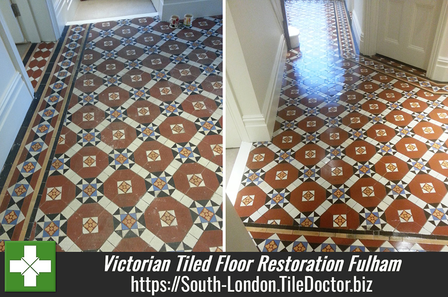 Victorian Tiled Floor Restoration in Fulham