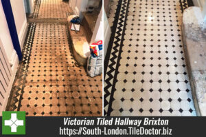 Old Victorian Tiled Hallway Fully Restored in Brixton