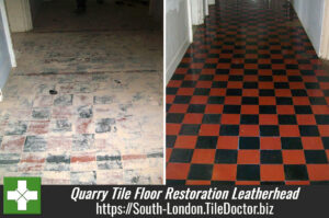 Quarry Tile Floor Restoration at a School in Leatherhead