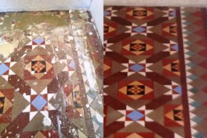 Victorian Tiled Floor Balham Before and After