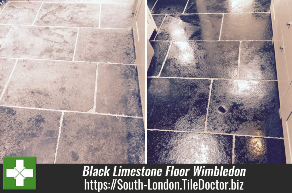 Black Limestone Floor installation problems resolved in Wimbledon