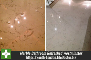 Marble Bathroom Refreshed in Westminster