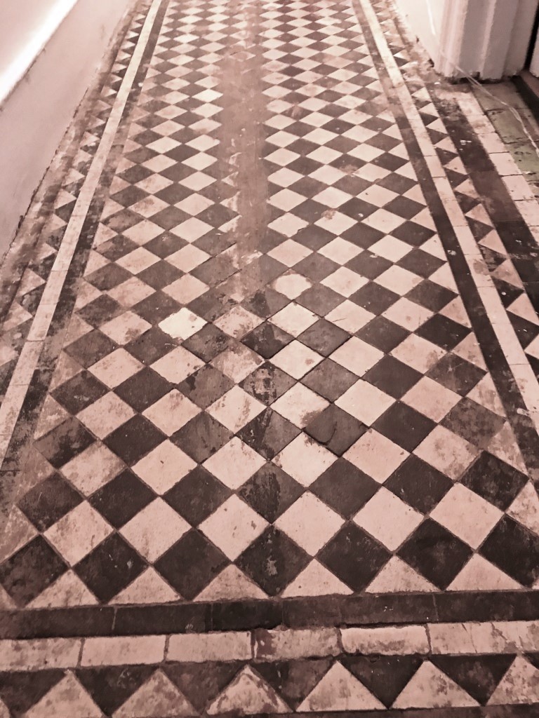 Victorian Tiled Hallway Before Restoration Streatham