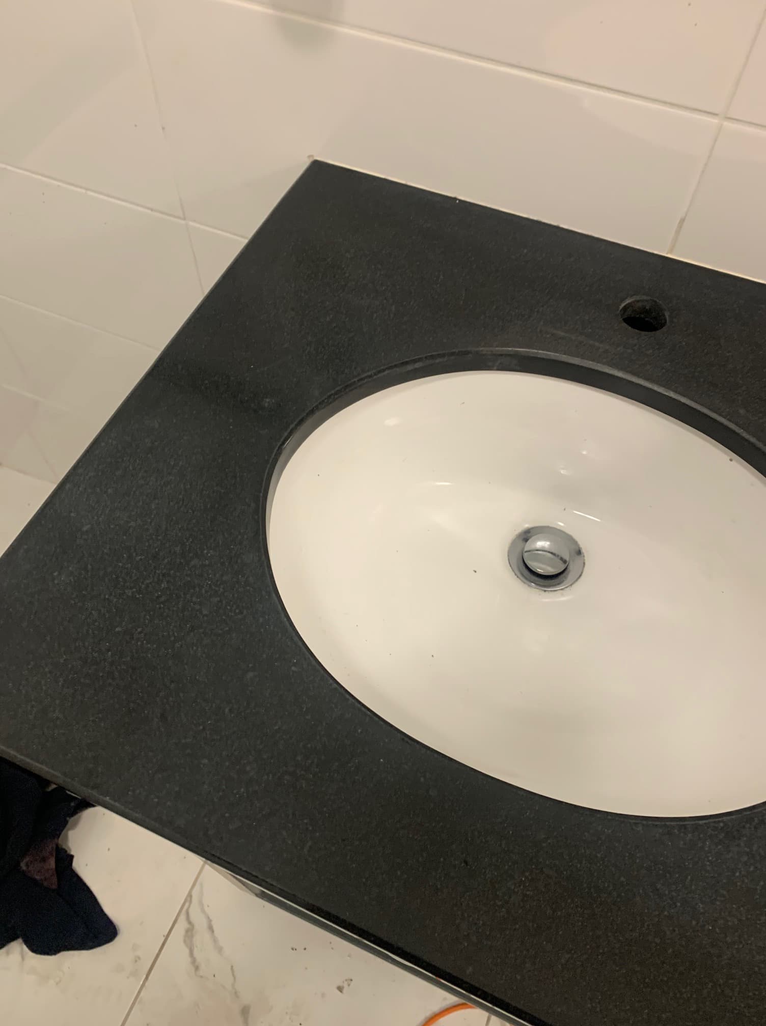 Acid Damaged Black Granite Sink Countertop Clapham After Renovation