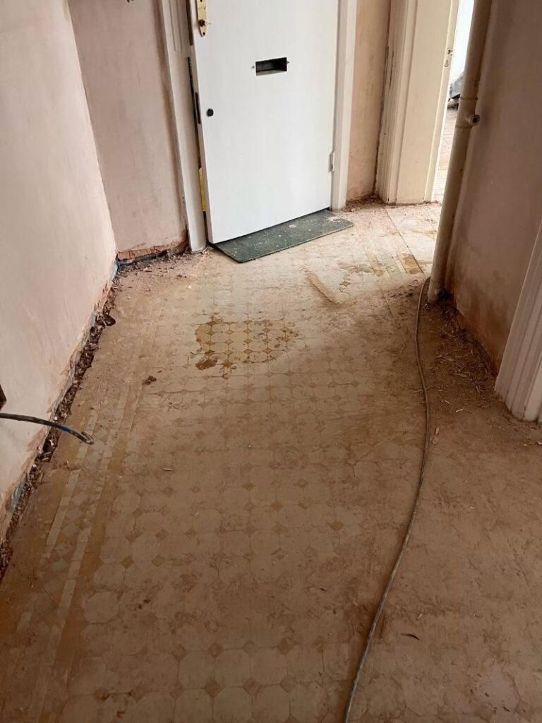 Neglected Victorian Tiled Floor Before Restoration Kensington